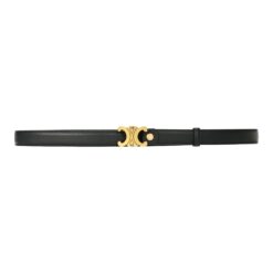 TRIOMPHE BELT IN TAURILLON LEATHER BLACK