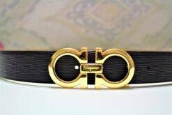 Salvatore Ferragamo Black Adjustable Belt