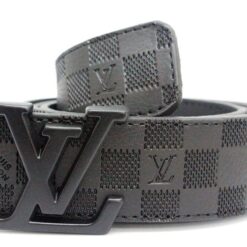 Black Damier Leather Belt - Brands Gateway