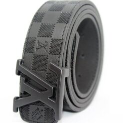 Black Damier Leather Belt - Brands Gateway