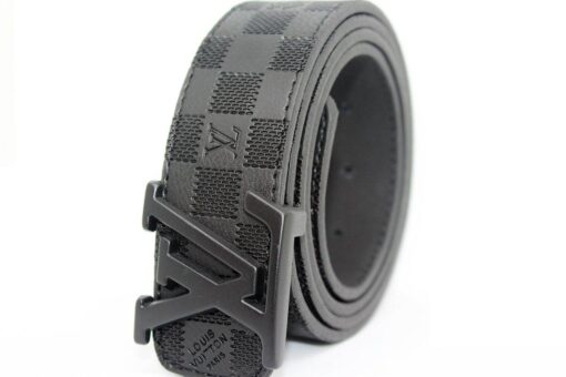 Black Damier Leather Belt - Brands Gateway