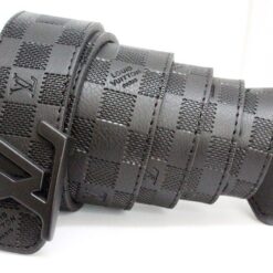 Black Damier Leather Belt - Brands Gateway
