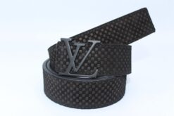 Black Suede Leather Belt - Brands Gateway