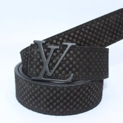 Black Suede Leather Belt - Brands Gateway