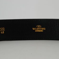 Black V Gold Buckle Leather Belt - Brands Gateway