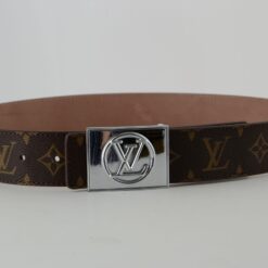 Brown Monogram New Buckle Leather Belt - Brands Gateway