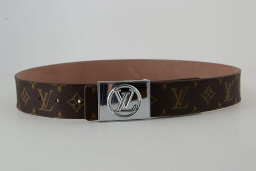 Brown Monogram New Buckle Leather Belt - Brands Gateway