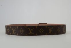 Brown Monogram New Buckle Leather Belt - Brands Gateway