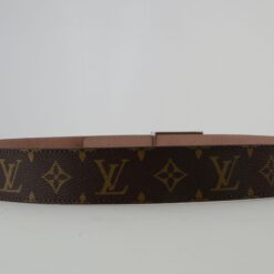 Brown Monogram New Buckle Leather Belt - Brands Gateway