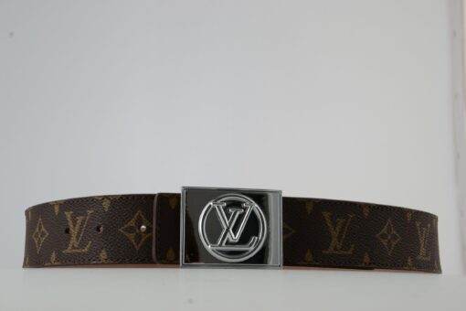 Brown Monogram New Buckle Leather Belt - Brands Gateway