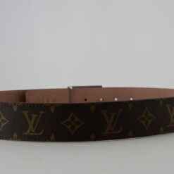 Brown Monogram New Buckle Leather Belt - Brands Gateway