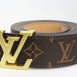 Brown Monogram style Leather Belt Amazing - Brands Gateway