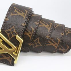 Brown Monogram style Leather Belt Amazing - Brands Gateway