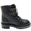 Calfskin Quilted Combat Boots