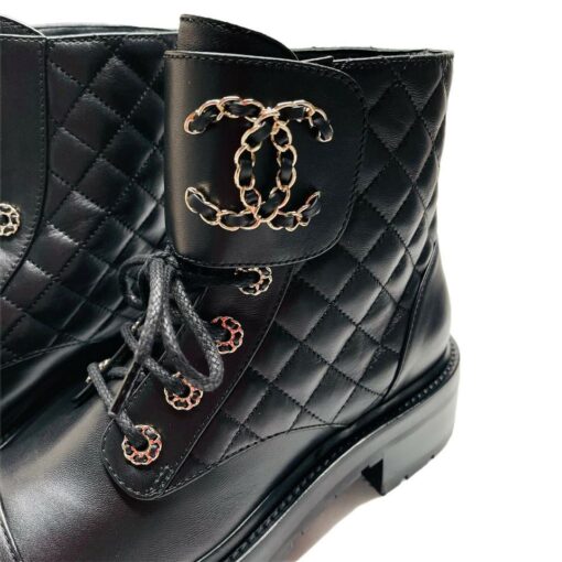 Calfskin Quilted Combat Boots