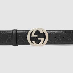 Signature Leather Belt Black - Brands Gateway