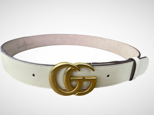 Gucci Double G Belt Cream 35 mm