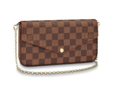 Félicie Pochette Brown Damier - Brands Gateway