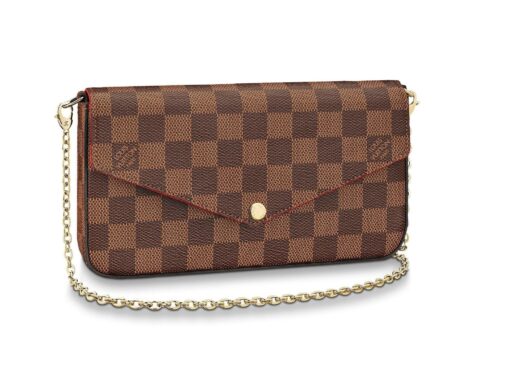 Félicie Pochette Brown Damier - Brands Gateway