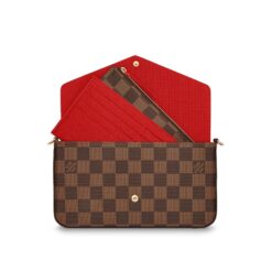 Félicie Pochette Brown Damier - Brands Gateway