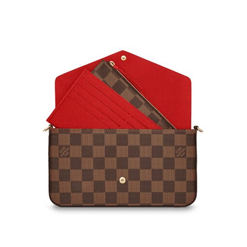 Félicie Pochette Brown Damier - Brands Gateway