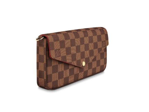Félicie Pochette Brown Damier - Brands Gateway