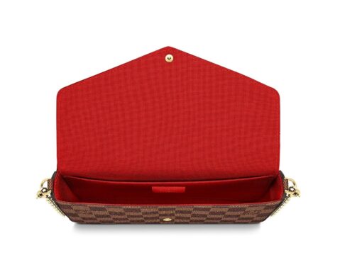Félicie Pochette Brown Damier - Brands Gateway