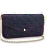 Félicie Pochette Navy Blue Monogram - Brands Gateway