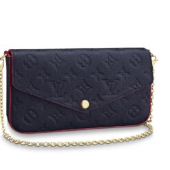 Félicie Pochette Navy Blue Monogram - Brands Gateway