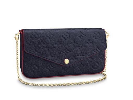 Félicie Pochette Navy Blue Monogram - Brands Gateway