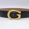 Gucci G Bronze Buckle Leather Belt 40mm