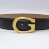 Gucci G Bronze Buckle Leather Belt 40mm