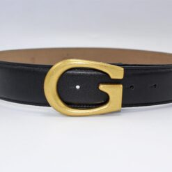 Gucci G Bronze Buckle Leather Belt 40mm
