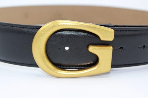 Gucci G Bronze Buckle Leather Belt 40mm