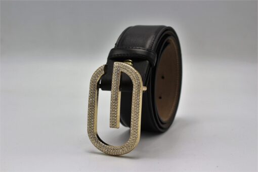 Gucci G Diamond Gold Buckle Leather Belt 40mm