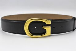 Gucci G Gold Buckle Leather Belt 40mm