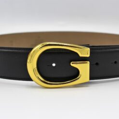 Gucci G Gold Buckle Leather Belt 40mm