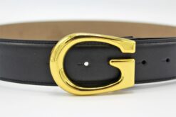 Gucci G Gold Buckle Leather Belt 40mm