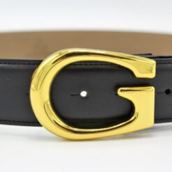 Gucci G Gold Buckle Leather Belt 40mm