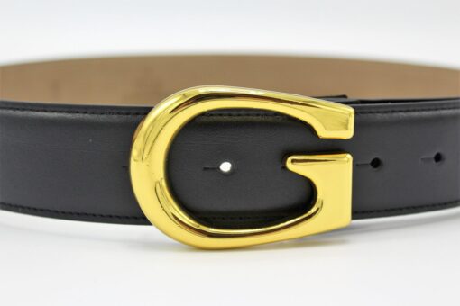Gucci G Gold Buckle Leather Belt 40mm