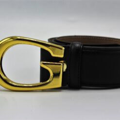 Gucci G Gold Buckle Leather Belt 40mm
