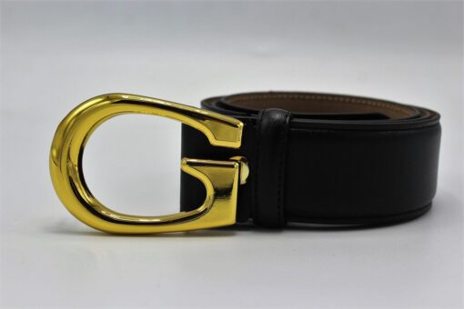 Gucci G Gold Buckle Leather Belt 40mm