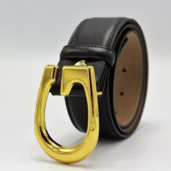 Gucci G Gold Buckle Leather Belt 40mm