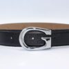 Gucci G Silver Buckle Leather Belt 40mm