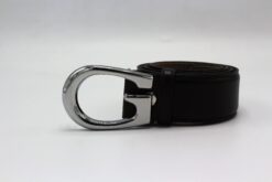 Gucci G Silver Buckle Leather Belt 40mm