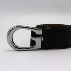 Gucci G Silver Buckle Leather Belt 40mm