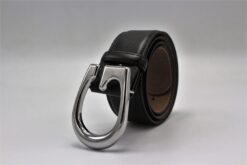 Gucci G Silver Buckle Leather Belt 40mm
