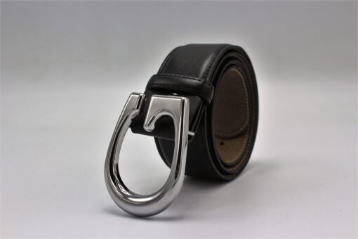 Gucci G Silver Buckle Leather Belt 40mm