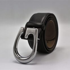 Gucci G Silver Buckle Leather Belt 40mm