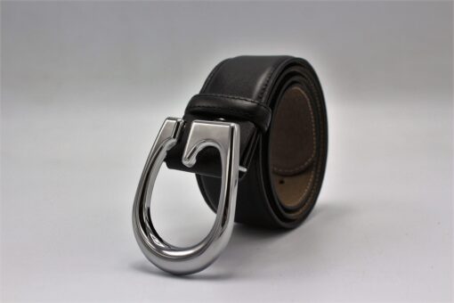 Gucci G Silver Buckle Leather Belt 40mm